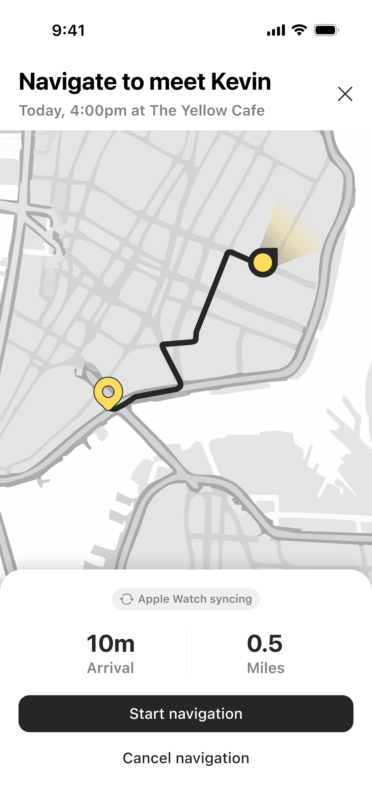 Navigation on mobile