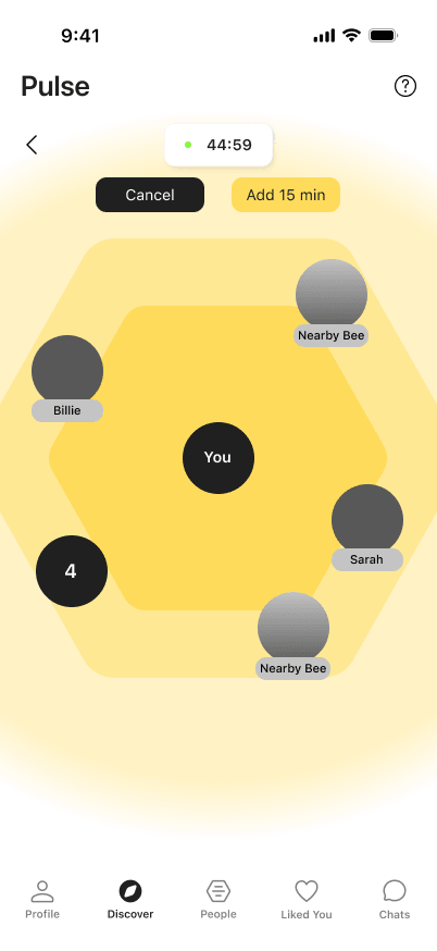 Blurred profiles on map