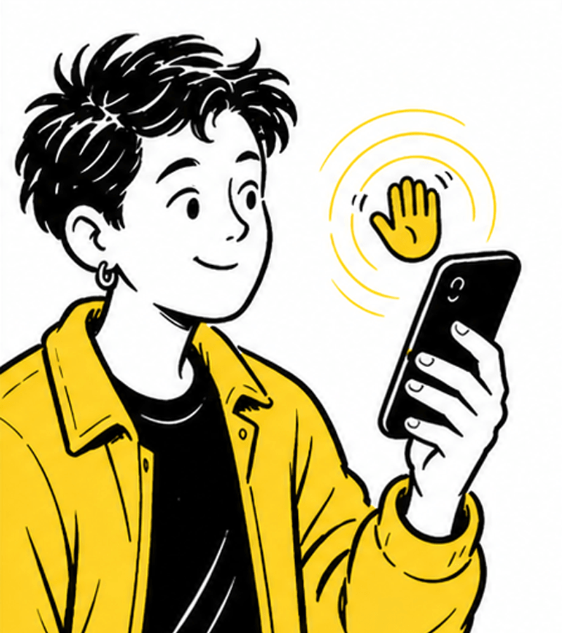 Sends a wave