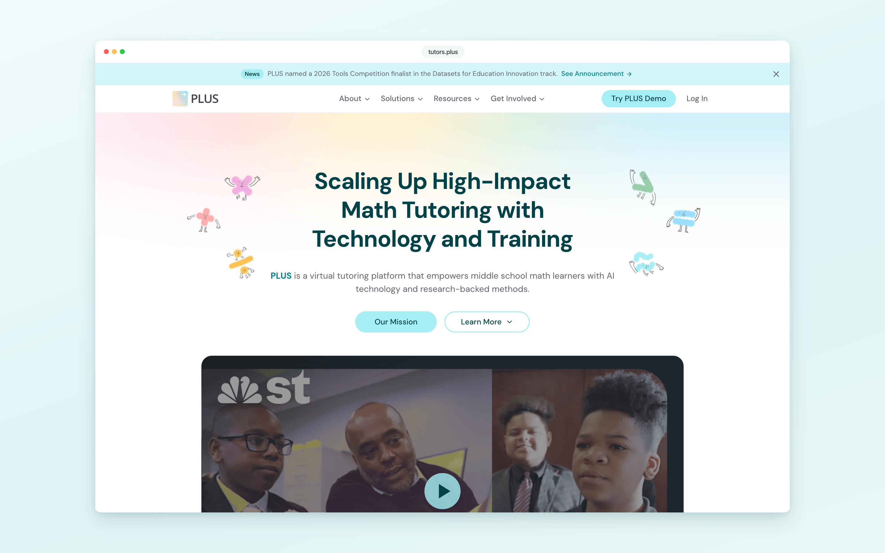 PLUS Tutoring website case study cover